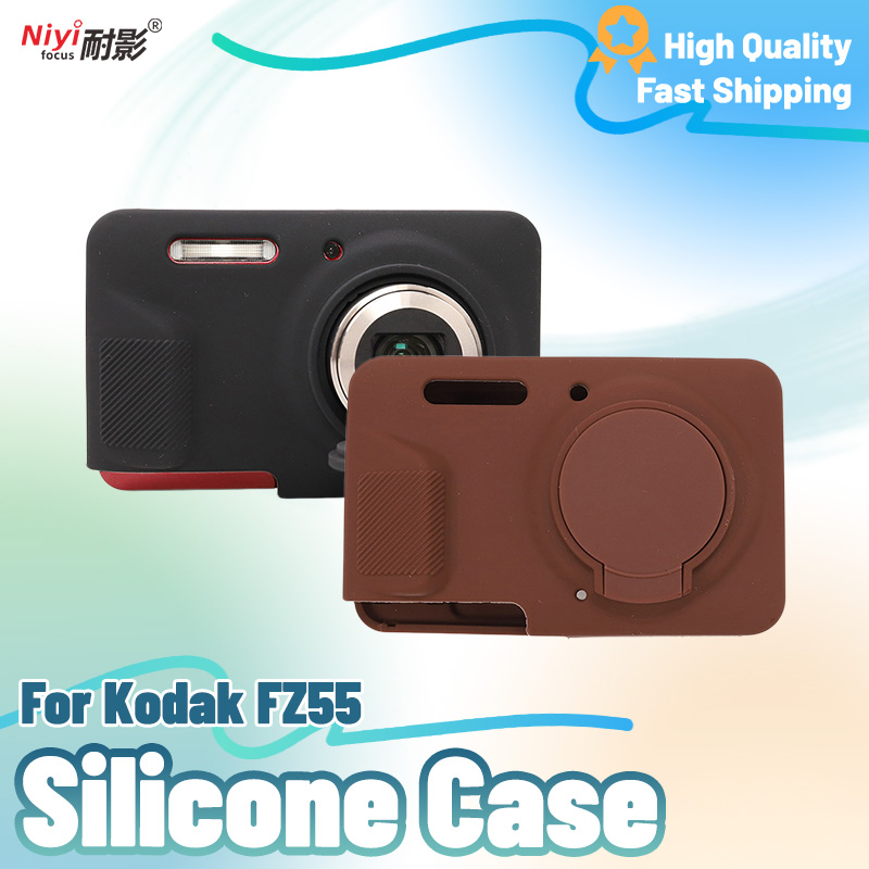 Lens Case Pouch - Kodak PIXPRO FZ55 için Kamera Silikon