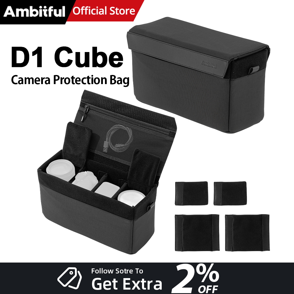 Lens Case Pouch - AMBITFUL D1 Küp Su Geçirmez DSLR
