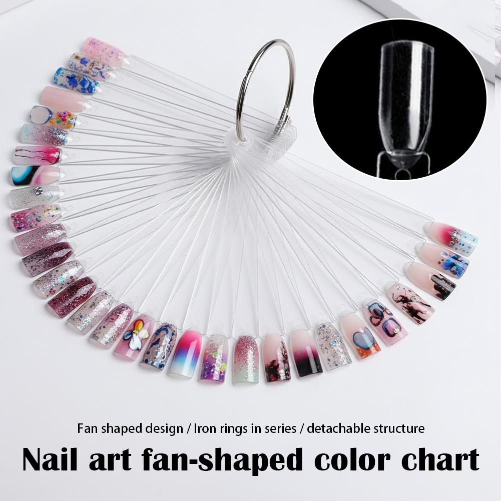 Color Checker Card - 50 Renkli Şeffaf Oje Örneği Renk