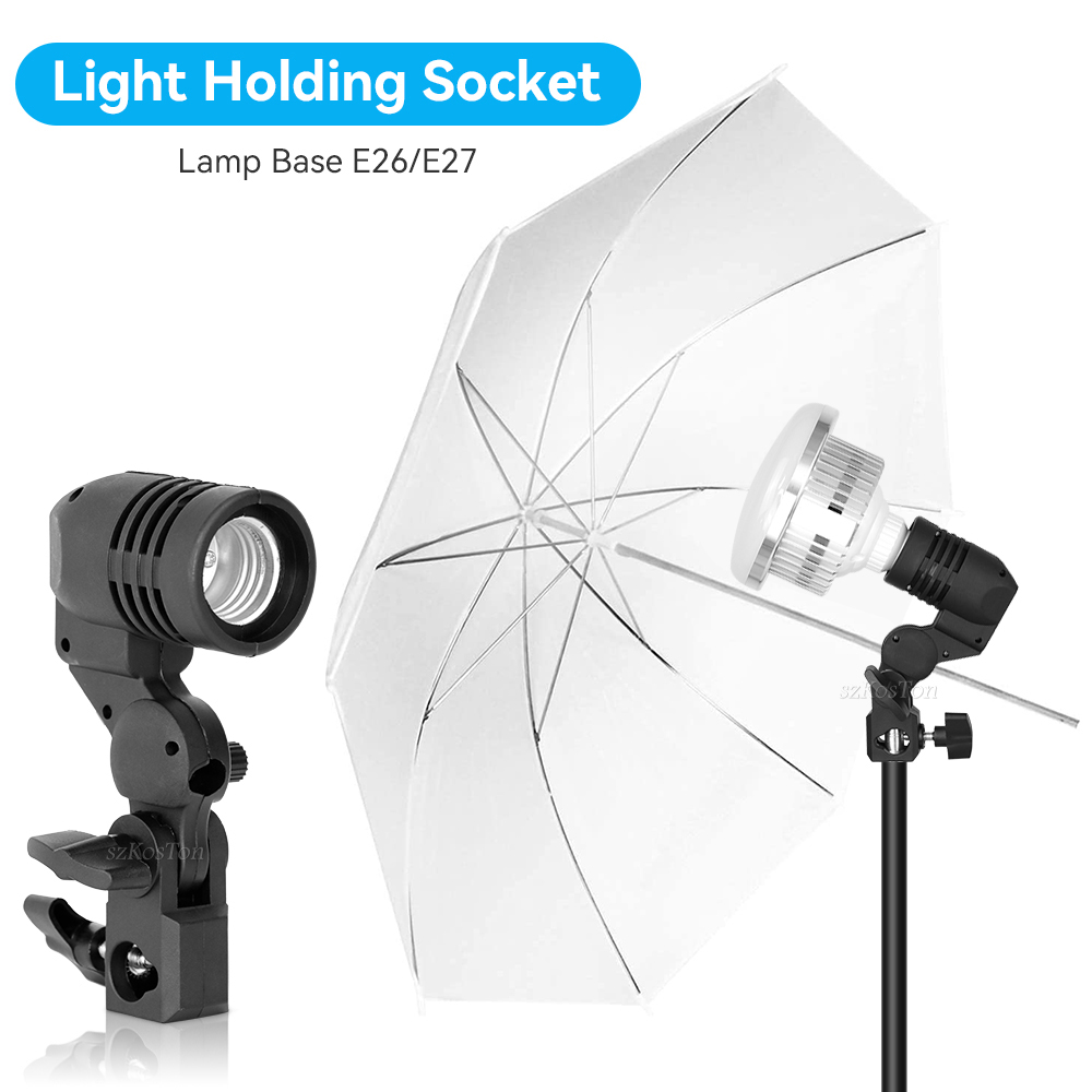 2 adet/1 adet E27 tek kafa amp - Photography Umbrella Lights incelemesi ve fiyatı