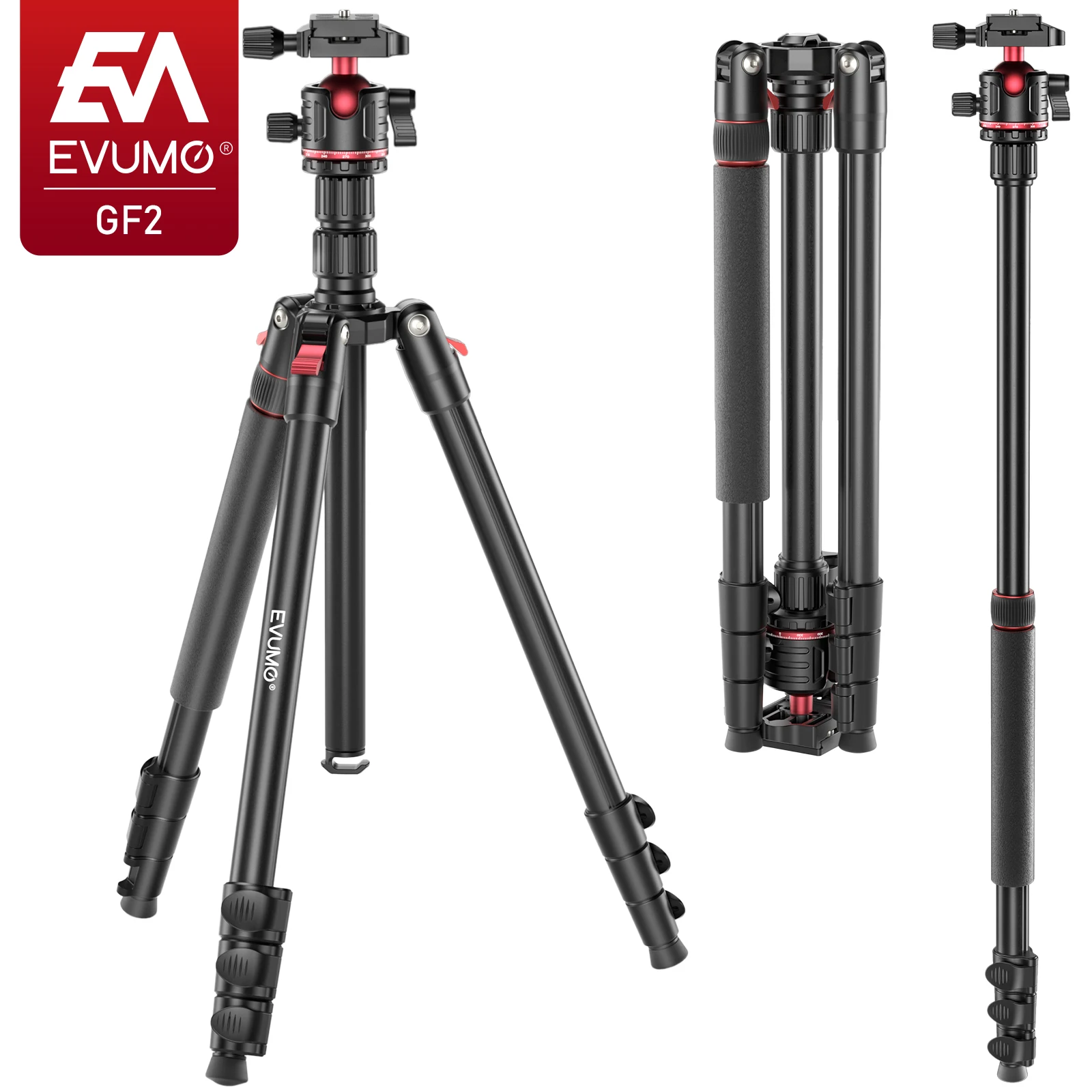 EVUMO GF2 Seyahat Tripod 1.73  - Camera Tripod Carbon incelemesi ve fiyatı