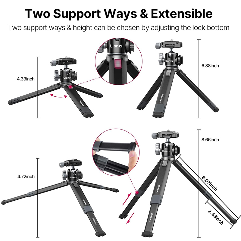 Ulanzi MT-24 Vlog Lite Metal T - Camera Tripod Carbon incelemesi ve fiyatı